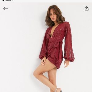 red sequin mini dress